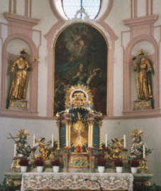 Foto vom Hochaltargemälde in der Wallfahrtskirche in Pinswang