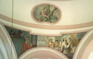 Foto eines Zwickelbildes in der Wallfahrtskirche in Pinswang