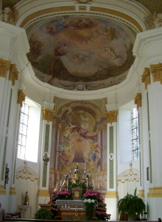 Foto vom Altar in St. Maria in Zöbingen