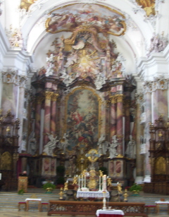 Foto vom Hochaltar der Abtei Ottobeuren