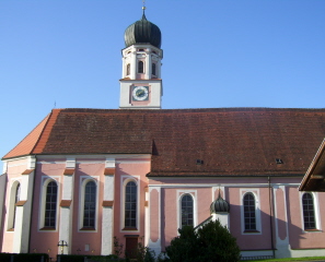 Foto der Wallfahrtskirche in Mussenhausen