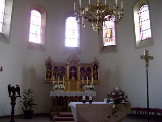 Foto vom Altar in St. Johannes Baptist in Wewer