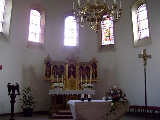 Foto vom Altar in St. Johannes Baptist in Wewer