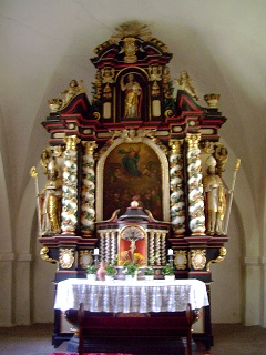 Foto vom Altar in der Seitenkapelle in St. Liborius in Eissen