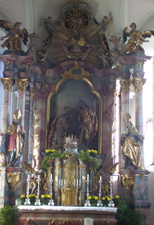Foto vom Altar in St. Johann in Peißenberg