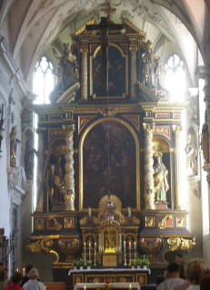 Foto vom Hochaltar in St. Johannes Baptist in Pfaffenhofen an der Ilm