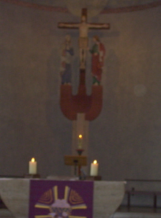Foto vom Altar der Liebfrauenkirche in Pforzheim