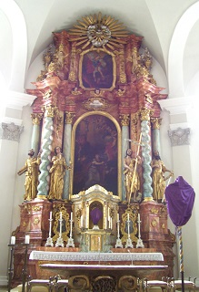 Foto vom Altar in St. Maria Magdalena in Plattling