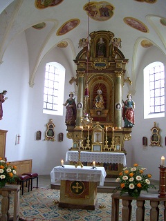 Foto vom Altar in St. Anna in Immendorf