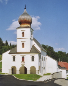 Foto der Wallfahrtskirche St. Wolfgang am Stein