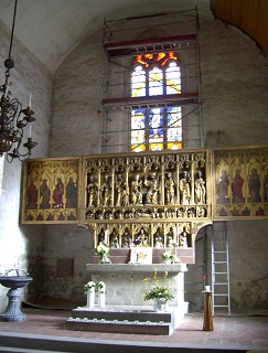 Foto vom Altar in St. Ägidi in Quedlinburg