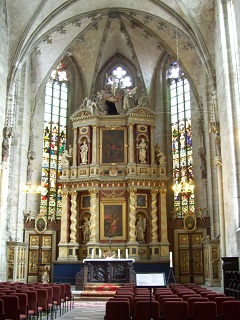 Foto vom Hochaltar der Marktkirche St. Benedikti in Quedlinburg