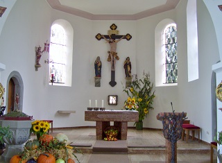 Foto vom Altar in st. Johannes Baptist in Danketsweiler