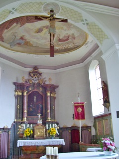 Foto vom Altar in St. Felix in Fleischwangen