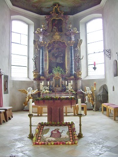 Foto vom Altar in St. Ursula in Horgenzell