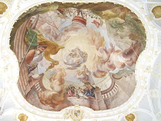 Foto vom Fresko im Hauptraum in Maria Schnee in Aufhausen