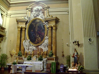Foto vom Altarraum in San tommaso in Castel Gandolfo