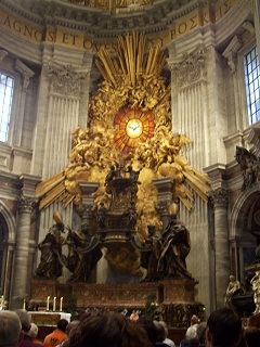 Foto vom Kathedra-Altar im Petersdom