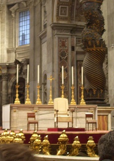 Foto vom Papstthron im Petersdom