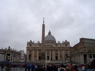 Foto vom Petersplatz im Vatikan