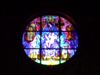 Foto vom gestifteten Fenster in Santa Maria Maggiore in Rom