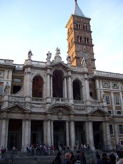 Foto vom Haupteingang von Santa Maria Maggiore in Rom