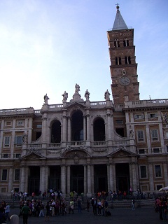 Foto vom Haupteingang von Santa Maria Maggiore in Rom