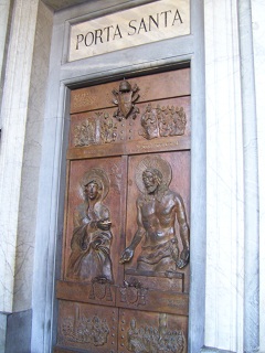 Foto der Heiligen Pforte von Santa Maria Maggiore in Rom