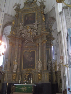 Foto vom rechten Seitenaltar in St. Marien in Rostock