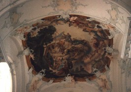 Foto vom Langhausfresko in der Klosterkirche Rott