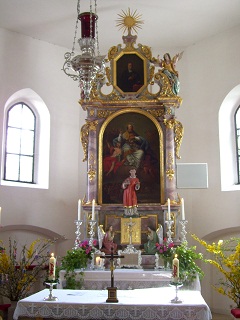 Foto vom Altar in St. Stephan in Metzenried