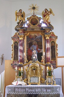 Foto vom Altar in St. Markus in Rapperzell