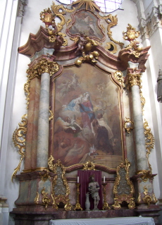 Foto vom zweiten Seitenaltar links in der Heilig-Geist-Kirche in Schongau