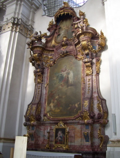 Foto vom dritten Seitenaltar links in der Heilig-Geist-Kirche in Schongau