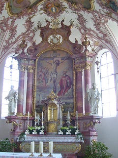 Foto vom Altar in St. Martin in Sontheim