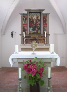 Foto vom Altar in St. Michael in Hanfeld