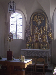 Foto vom Altar in St. Margareta in Irsingen
