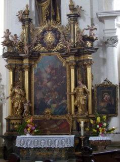 Foto vom 14-Nothelfer-Altar der Stiftskirche von Kloster Banz