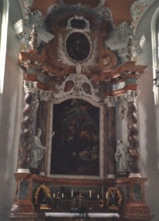 Foto vom linken Seitenaltar in der Wallfahrtskirche Vilgertshofen