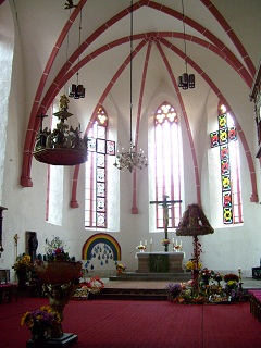 Foto vom Altar in St. Marien in Weida