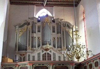 Foto der Orgel in St. Marien in Weida