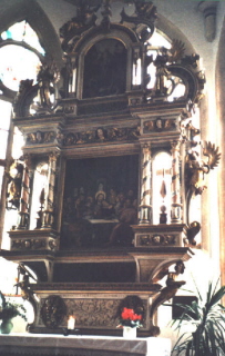 Foto vom Altar der evang. Stadtpfarrkirche in Weikersheim