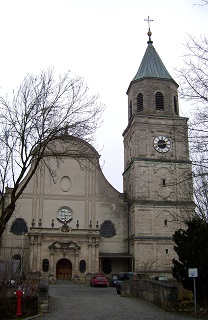 Foto der Stiftskirche in Polling