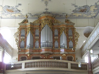 Foto der Orgel in St. Veit und St. Martin in Wunsiedel