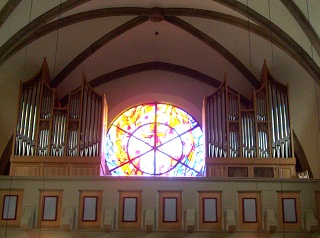 Foto der Orgel in der Zwölf-Apostel-Kirche in Wunsiedel