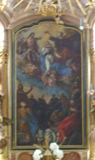 Foto vom Hochaltargemälde in St. Georg von 1668