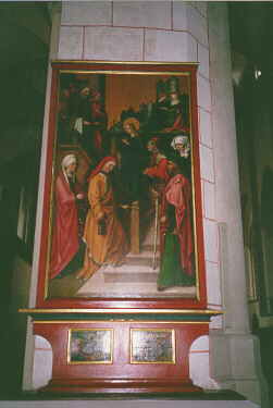 Foto des Tafelbildes Tempelgang Mariä