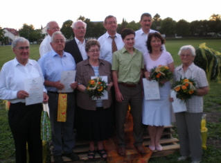 Foto von der Ehrung der Gr&uuml;ndungsmitglieder