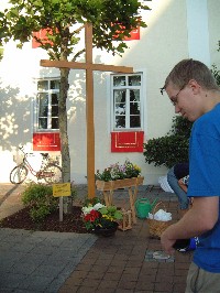 Foto vom WJT-Kreuz am Kolpingaltar