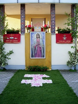 Foto vom KAB-Altar an Fronleichnam 2018